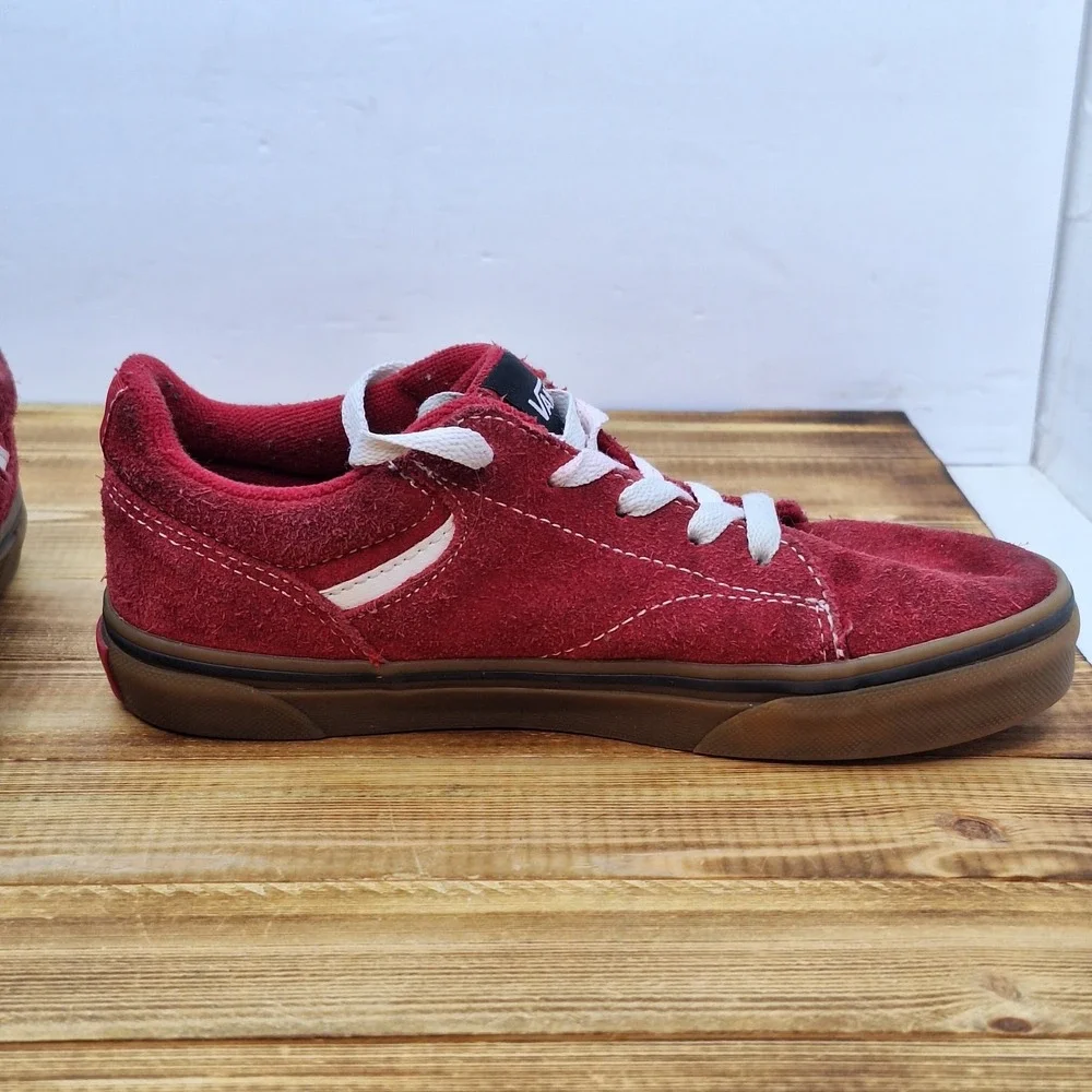 Vans‎ Off The Wall Youth Red Suede Shoes Sneakers 500714 Size US 2.5